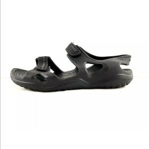 Crocs Black Adjustable Strap Classic Sandals Sz 11